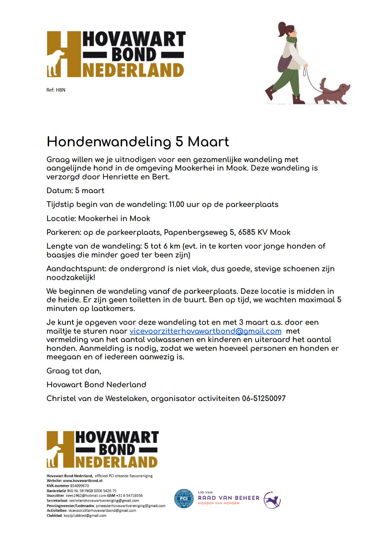 Hondenwandeling 05 maart 2023